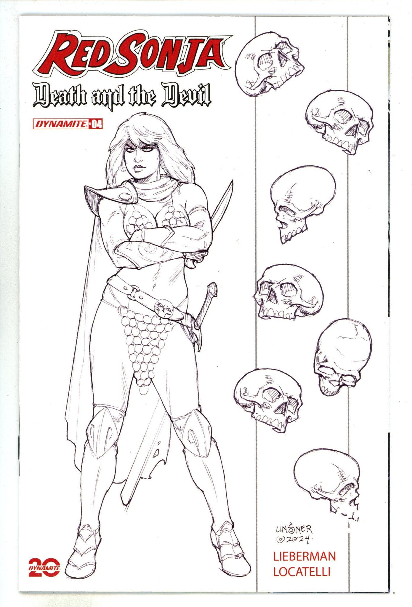 Red Sonja Death And The Devil 4 Linsner B&W Incentive Variant (2024)