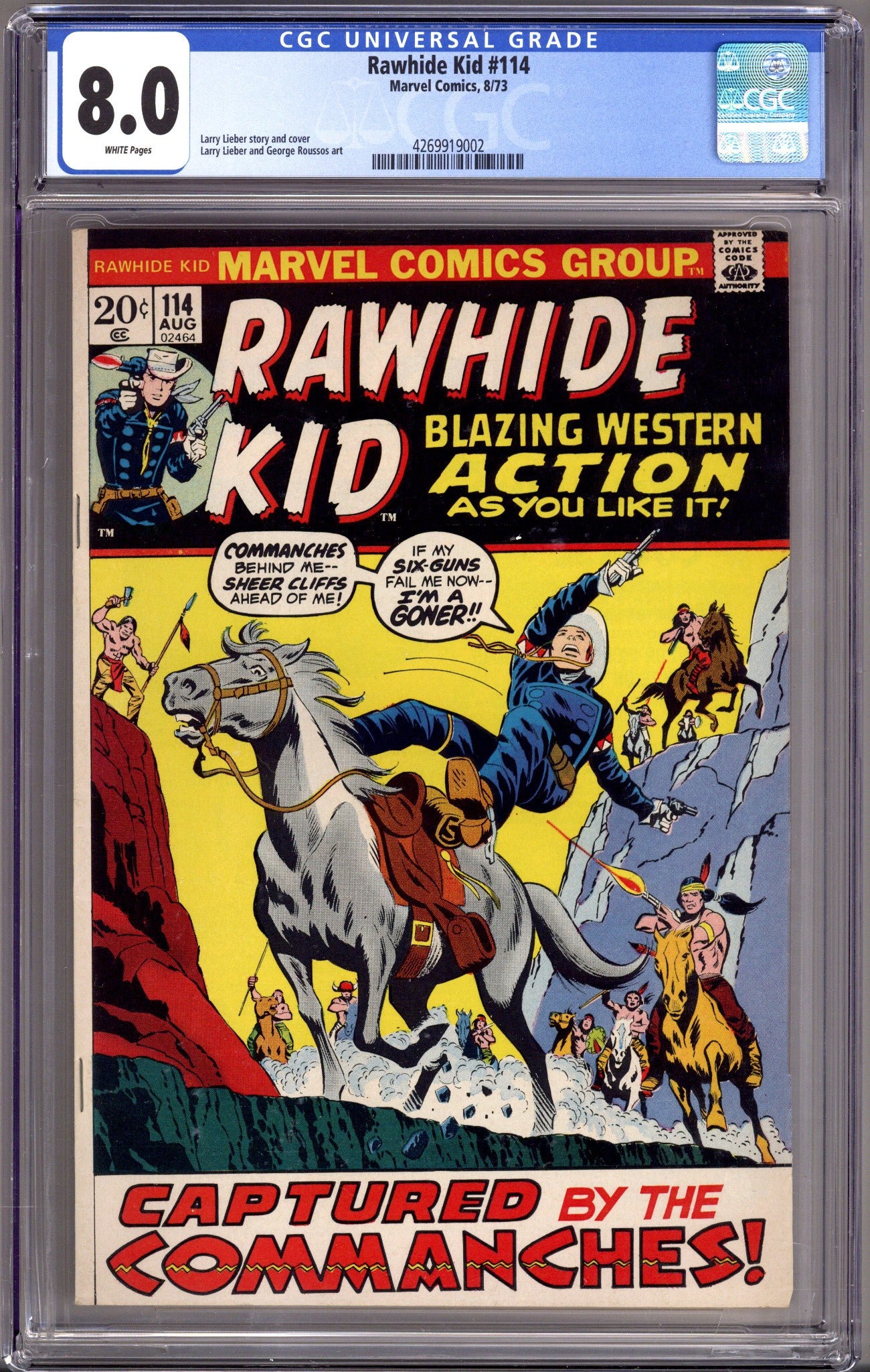 The Rawhide Kid Vol 1 114 CGC 8.0 (VF) (1973) 