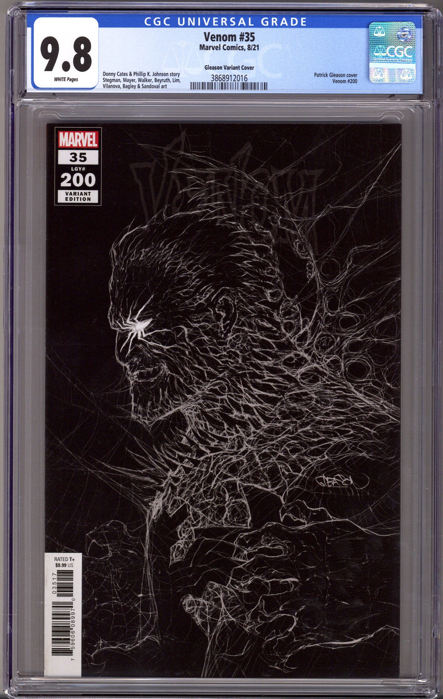 Venom Vol 4 35 (200) Gleason Web Head Variant CGC 9.8 (2021)