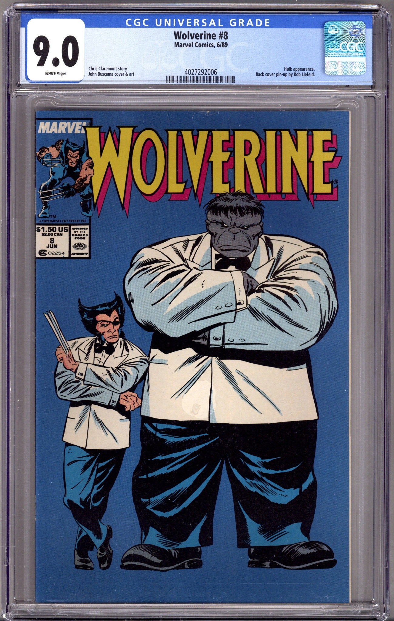 Wolverine Vol 2 8 CGC 9.0 (VF/NM) (1989) 