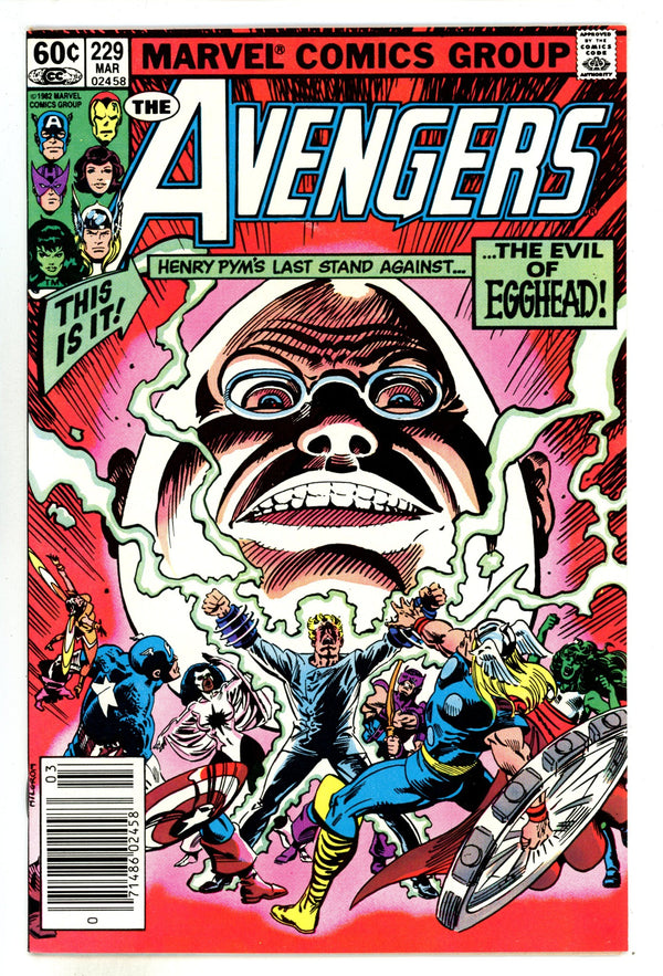 The Avengers Vol 1 229 NM- (9.2) (1983) Newsstand