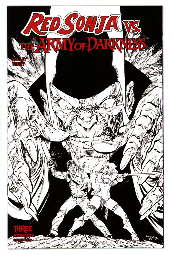 Red Sonja Vs The Army Of Darkness 3 Seeley B&W Incentive Variant (2025)