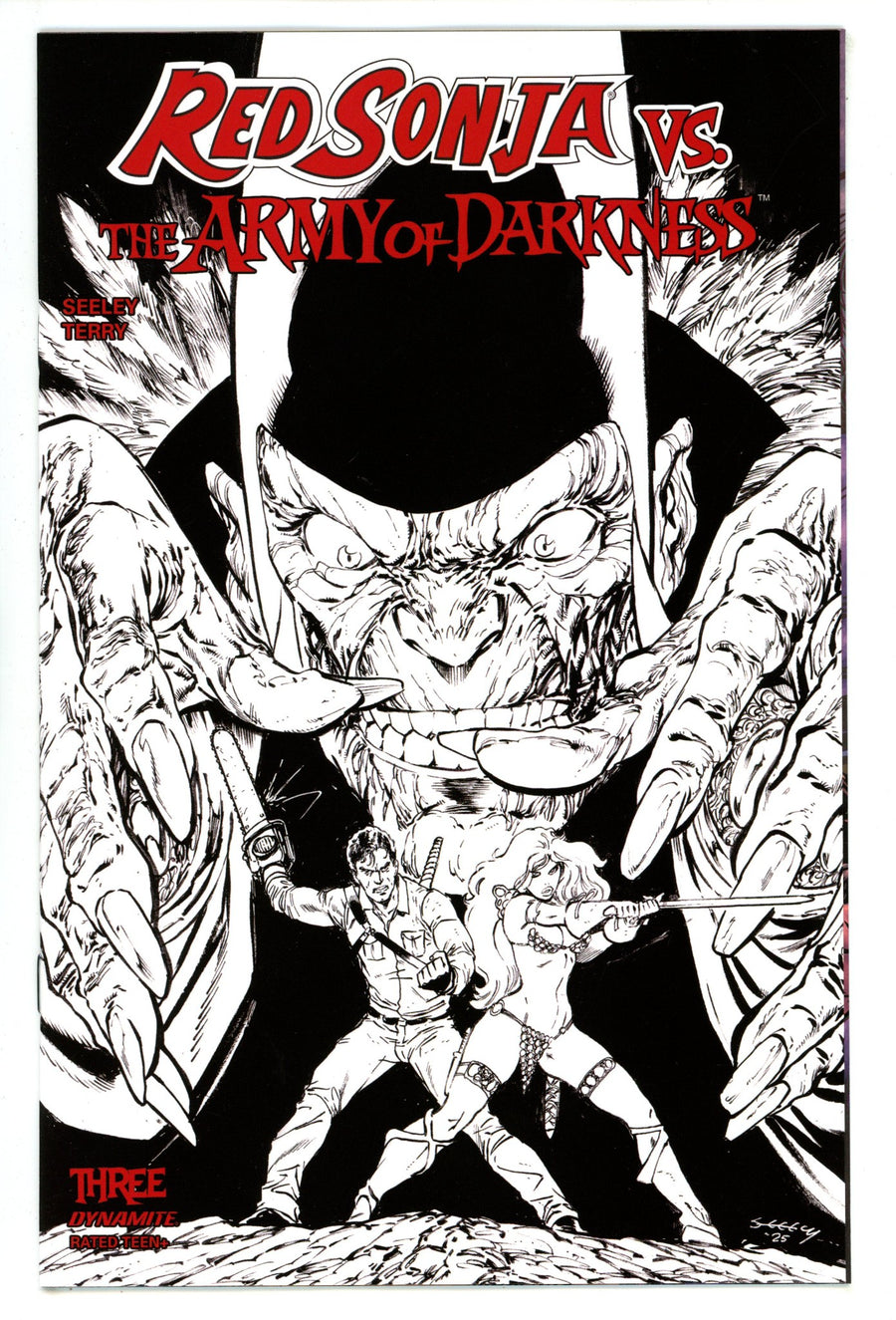 Red Sonja Vs The Army Of Darkness 3 Seeley B&W Incentive Variant (2025)