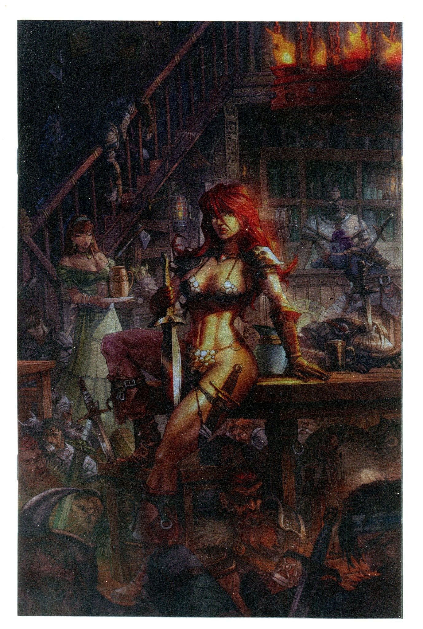 Red Sonja Vol 7 1 Quah Virgin Foil Incentive Variant NM- (2023)