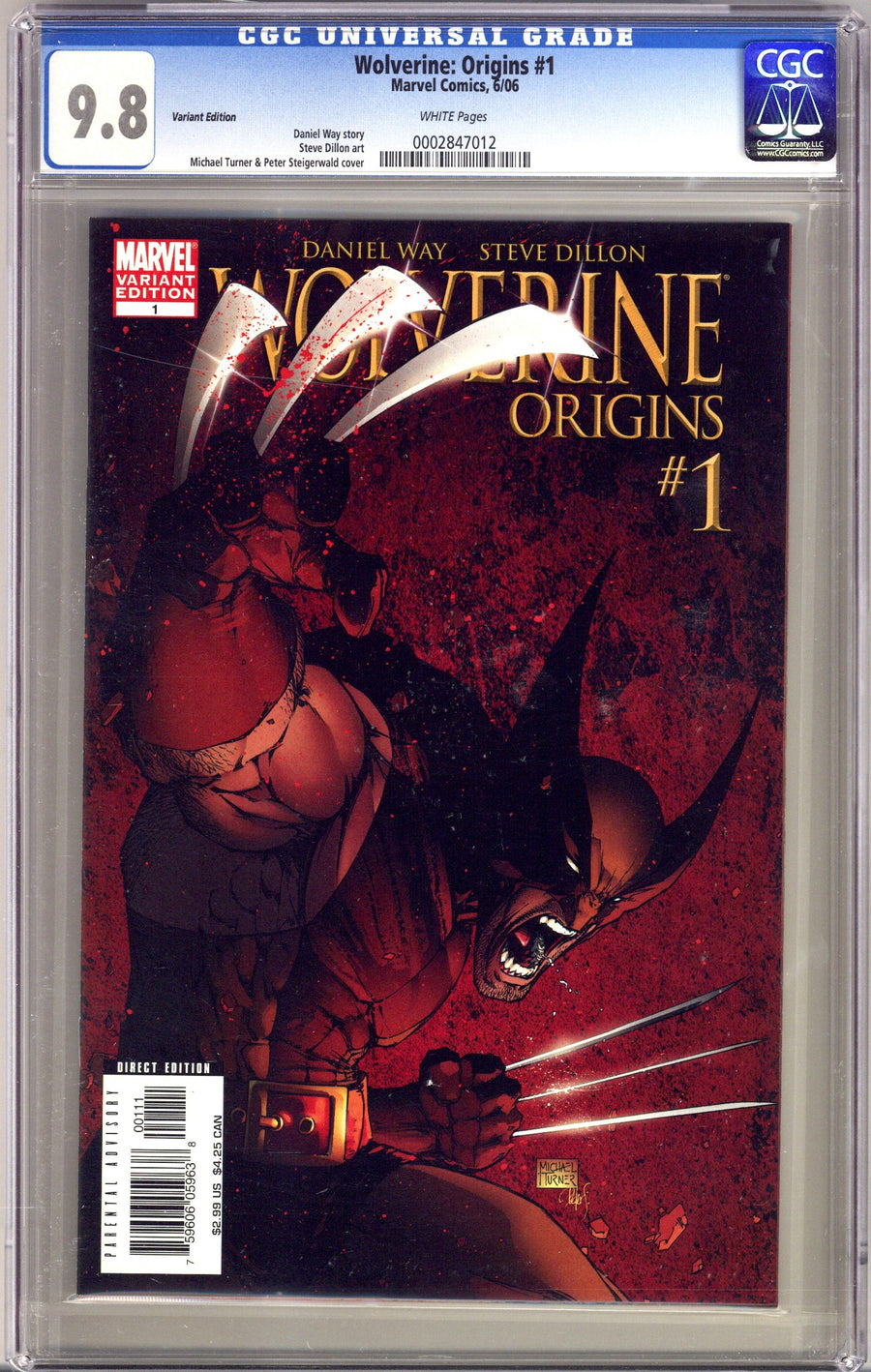 Wolverine: Origins 1 CGC 9.8 (NM/M) (2006) Turner Variant 
