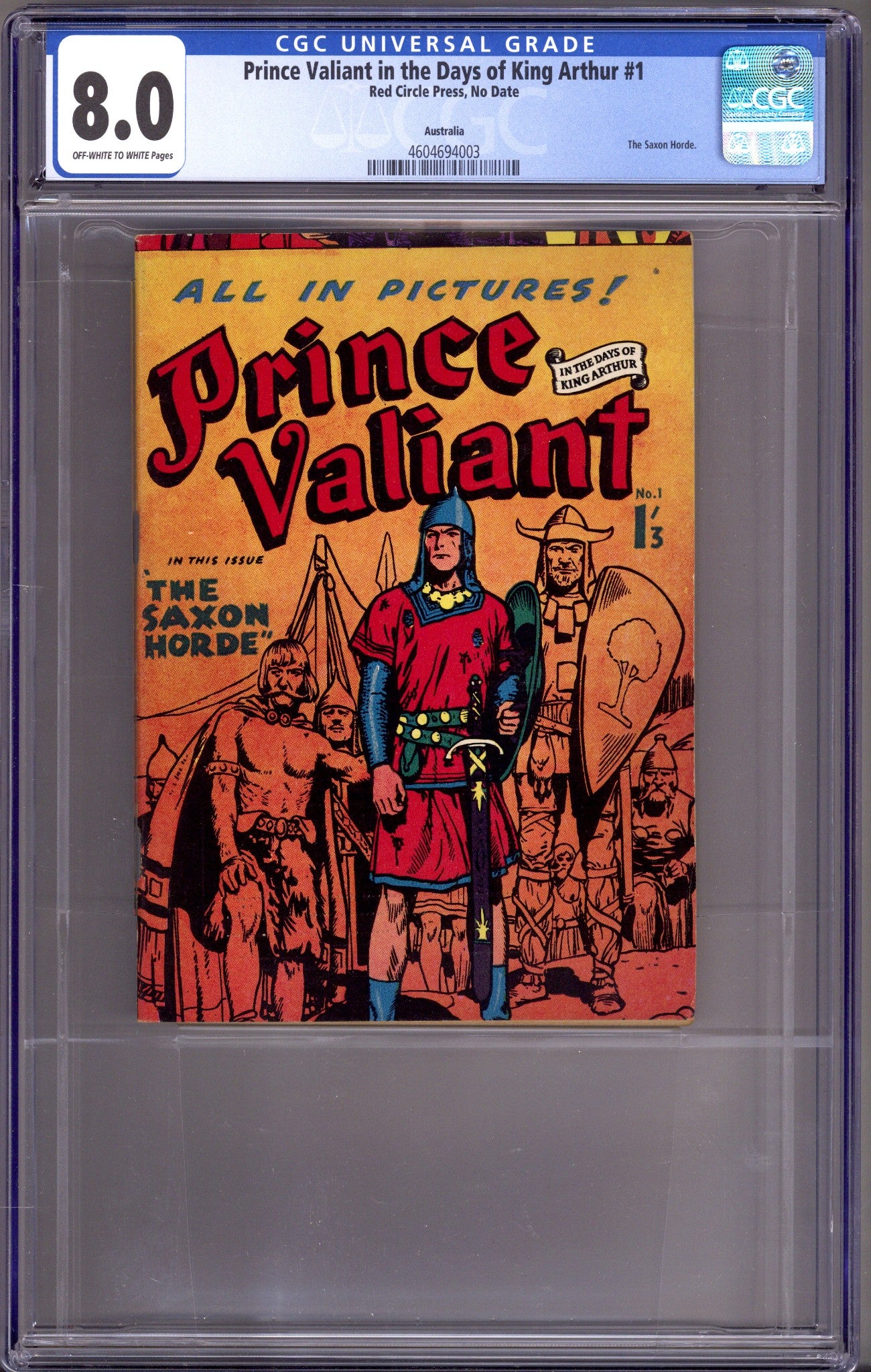Prince Valiant in the Days of King Arthur 1 CGC 8.0 (VF) ()