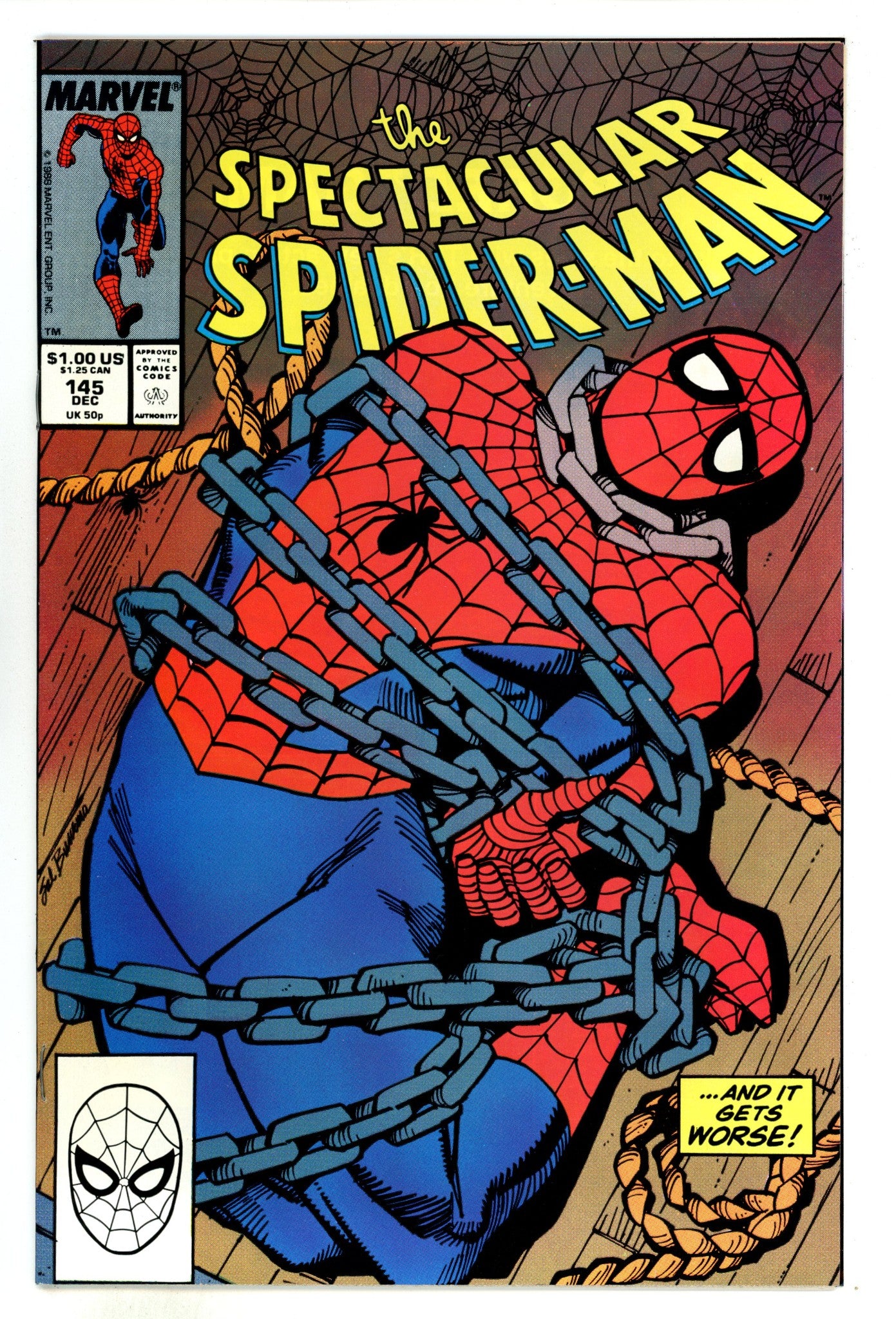 The Spectacular Spider-Man Vol 1 145 NM- (9.2) (1988) 