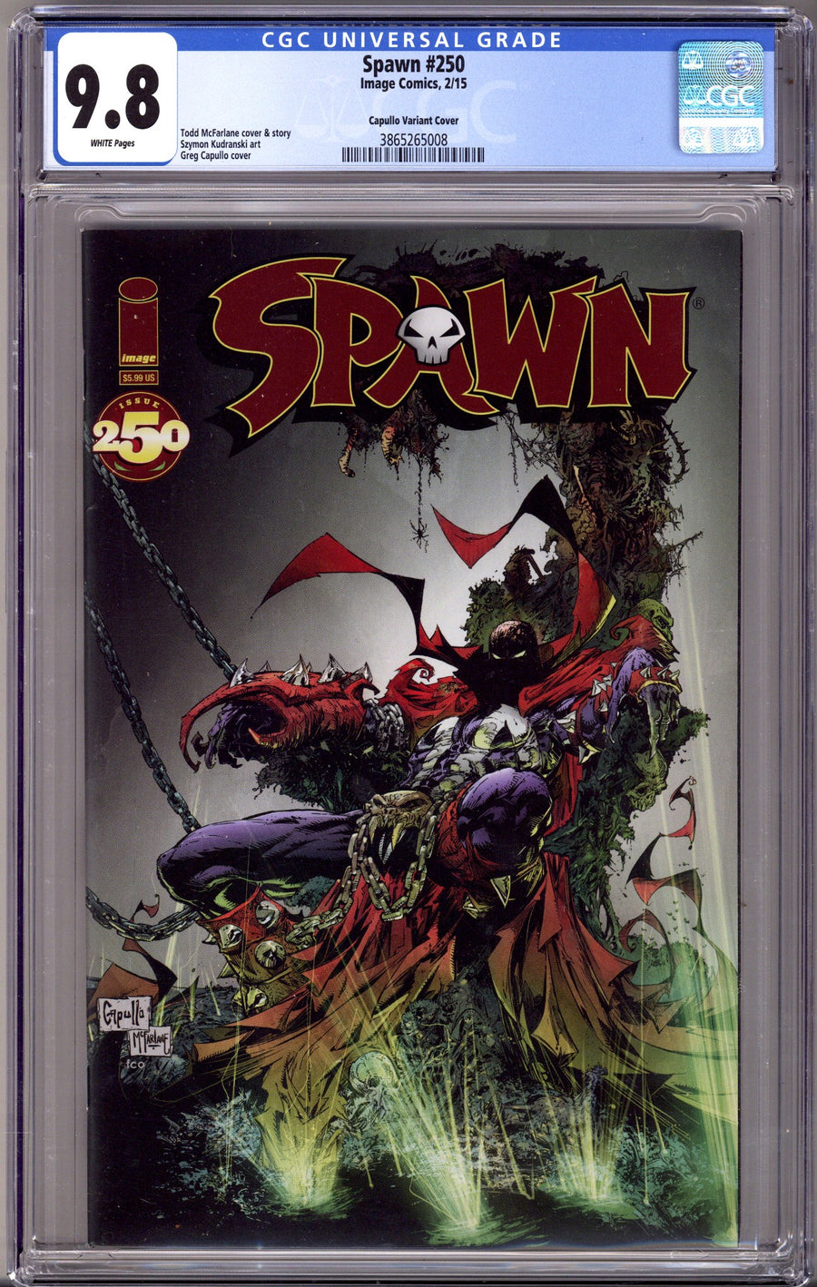 Spawn 250 CGC 9.8 (NM/M) (2015) Capullo Variant