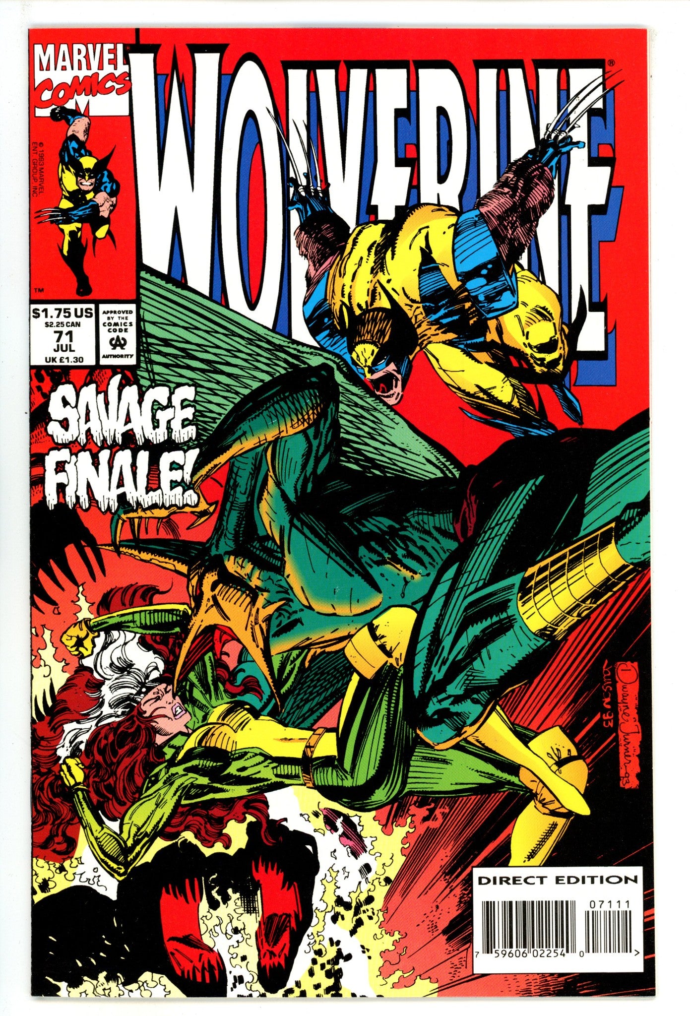 Wolverine Vol 2 71 NM- (9.2) (1993) 