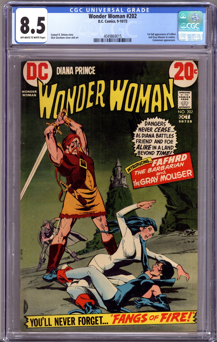Wonder Woman Vol 1 202 CGC 8.5 (VF+) (1972) 