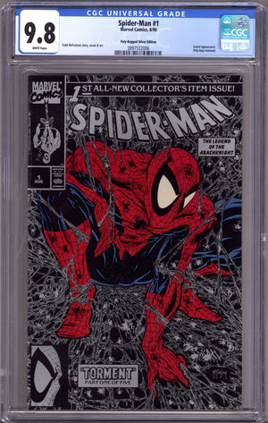 Spider-Man Vol 1 1 CGC 9.8 (NM/M) (1990) Silver Foil Variant