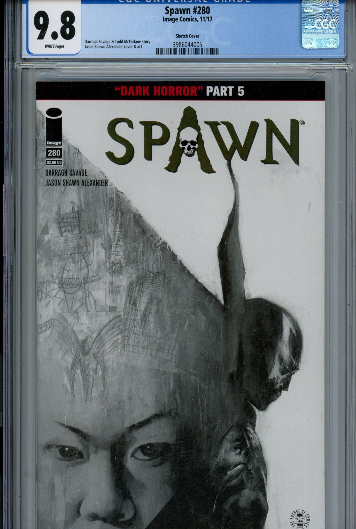 Spawn 280 CGC 9.8 (NM/M) (2017) Alexander Sketch Variant 