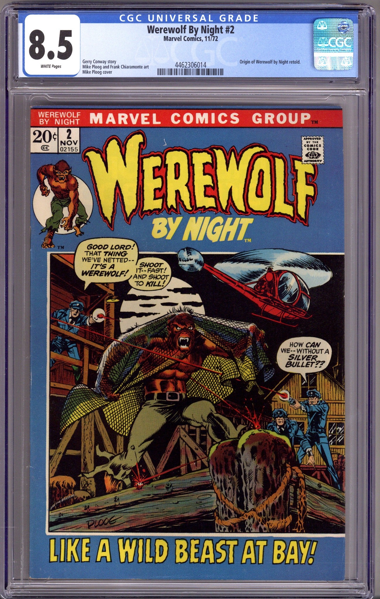 Werewolf by Night Vol 1 2 CGC 8.5 (VF+) (1972) 