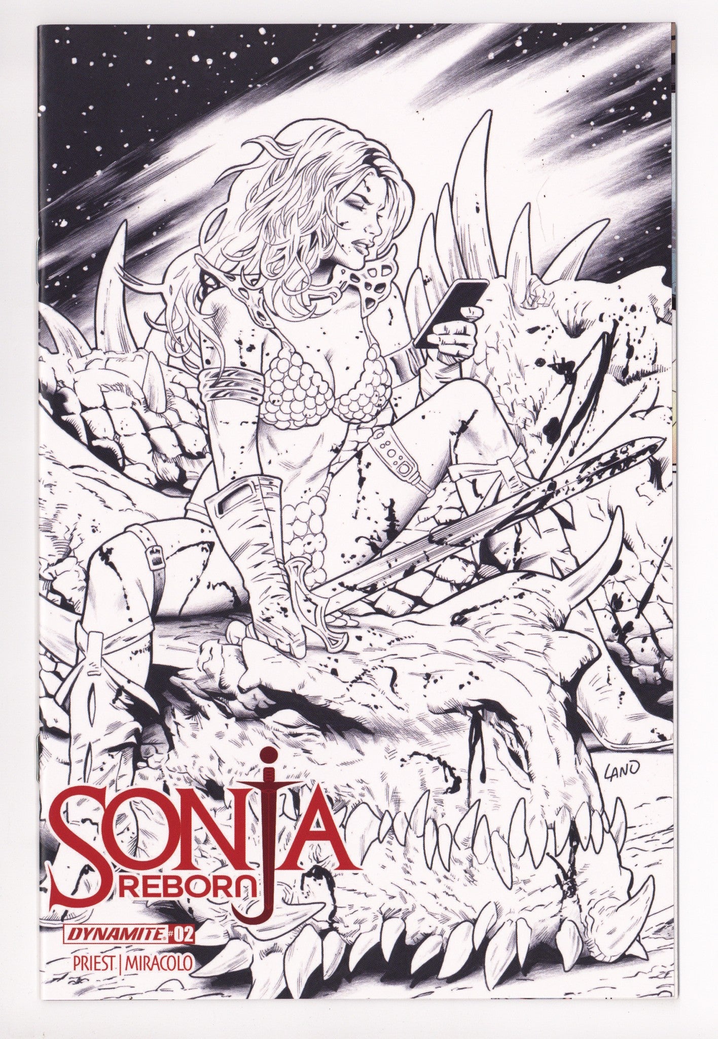 Sonja Reborn  2 Land  B&W Variant   (2025)