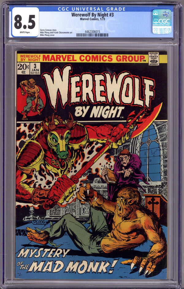 Werewolf by Night Vol 1 3 CGC 8.5 (VF+) (1973)