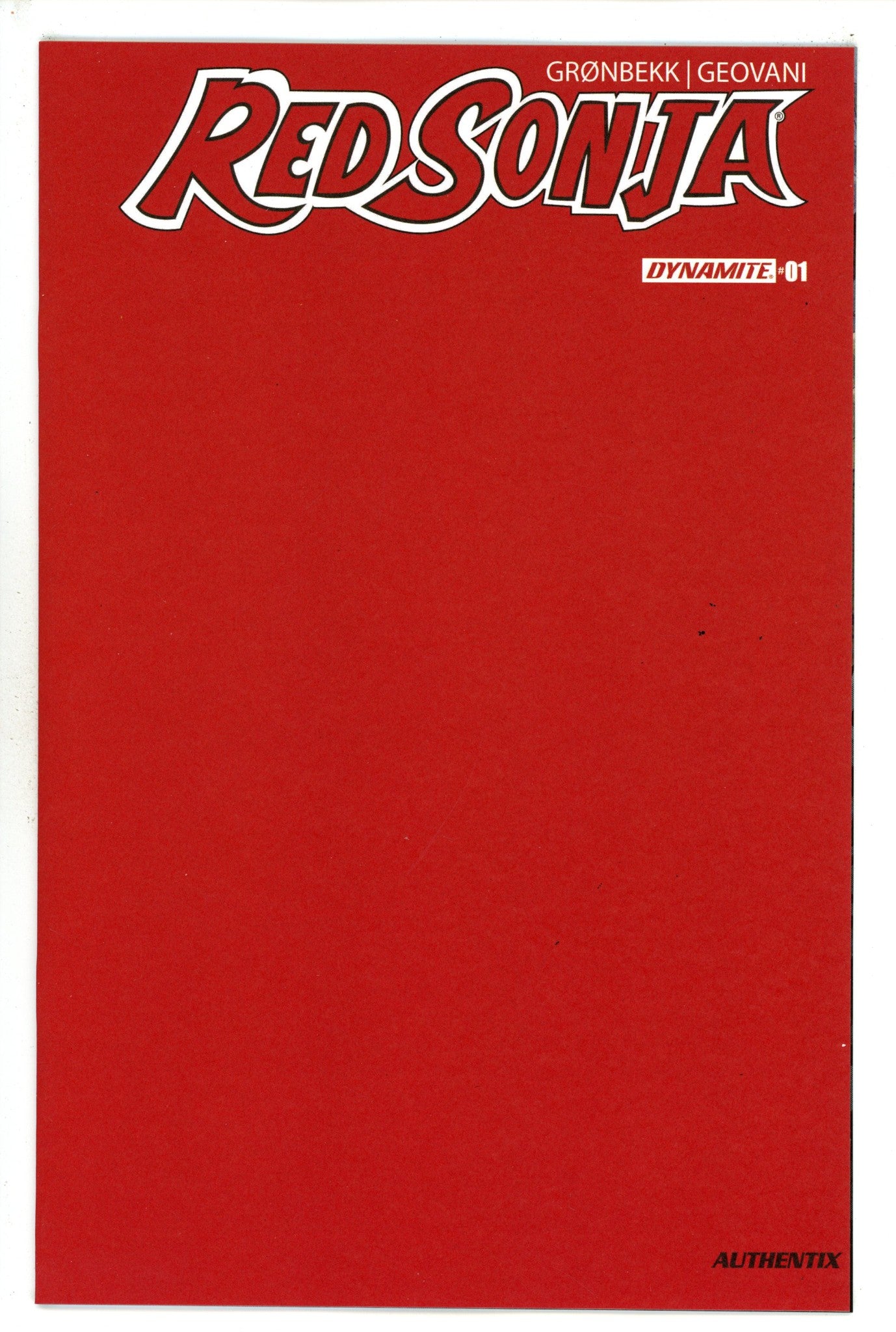 Red Sonja Vol 7 1 Red Blank Variant (2023)