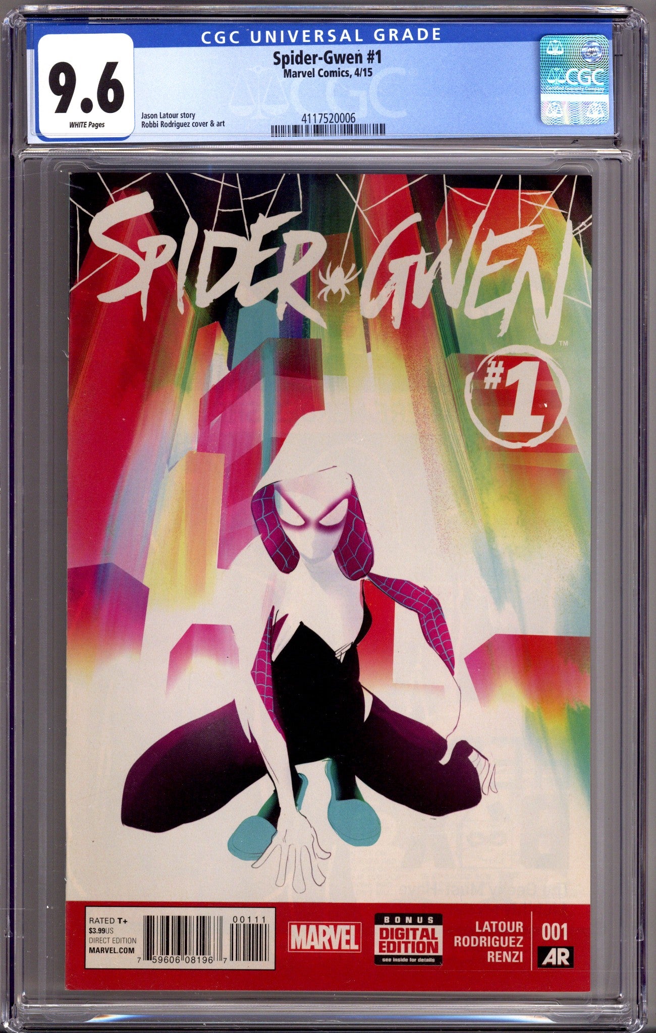 Spider-Gwen Vol 1 1 CGC 9.6 (NM+) (2015) 
