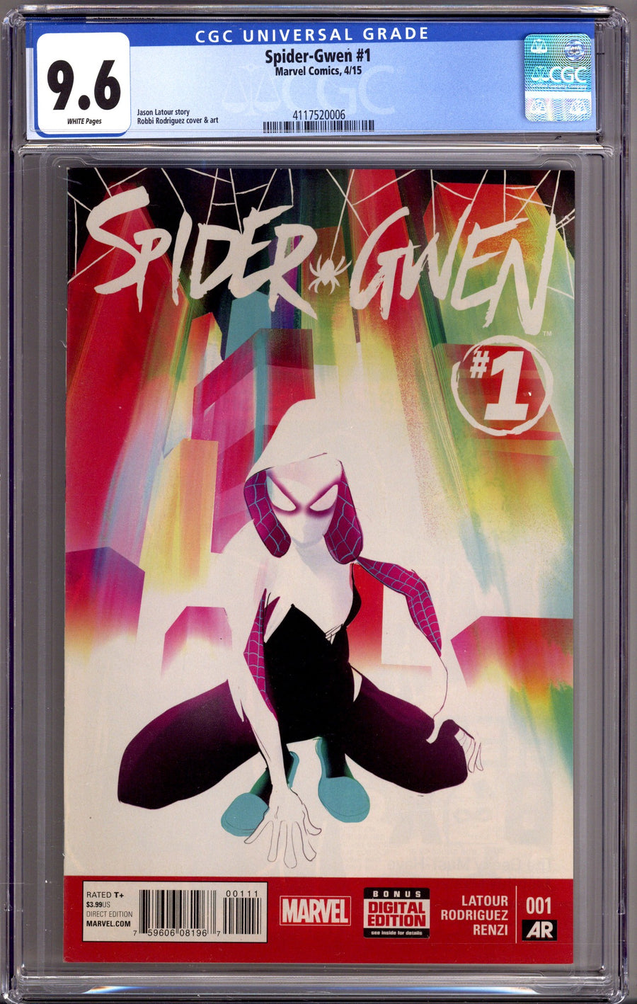 Spider-Gwen Vol 1 1 CGC 9.6 (NM+) (2015) 