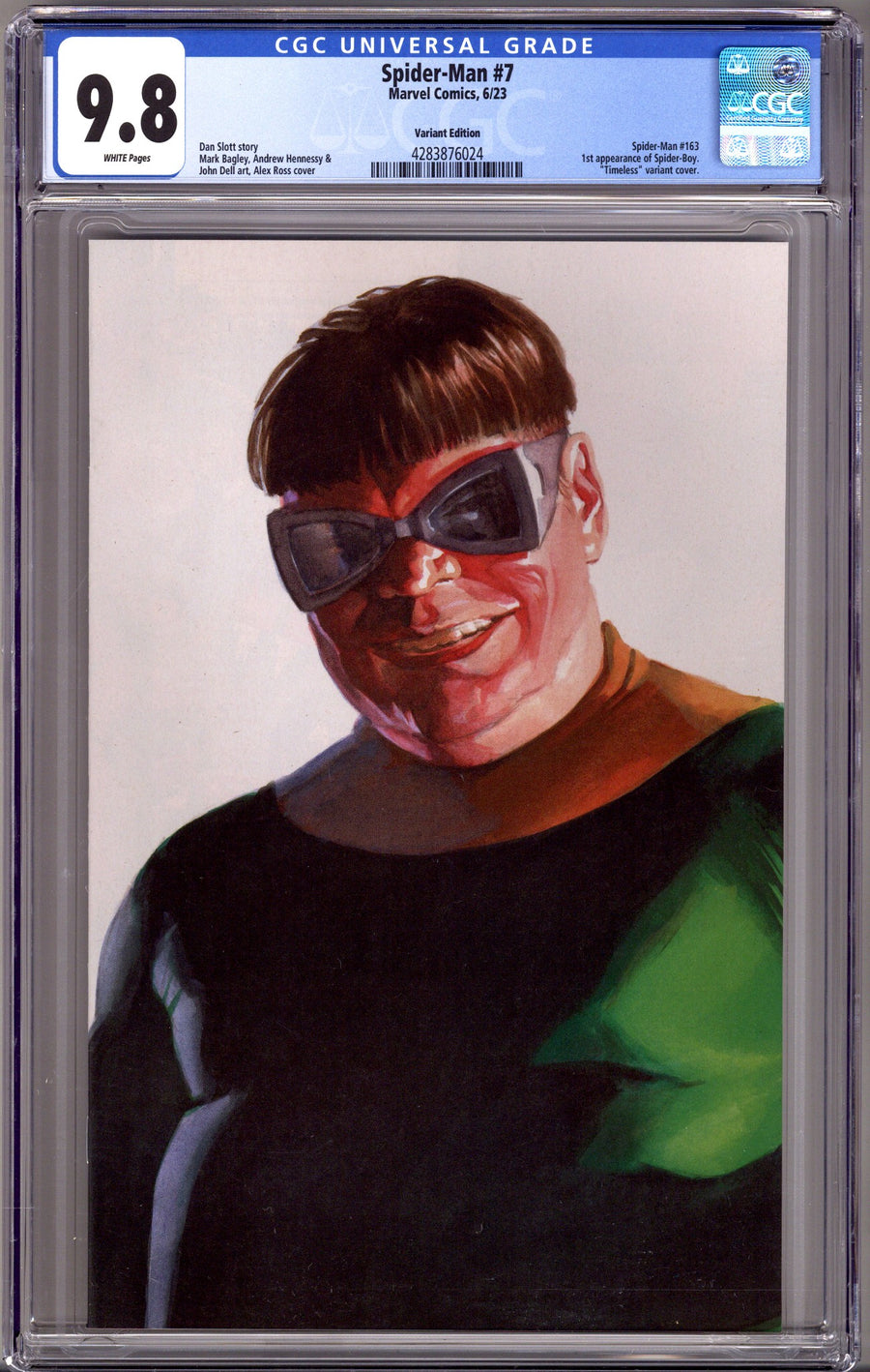 Spider-Man Vol 4 7 (163) CGC 9.8 (NM/M) (2023) Ross Timeless Variant 