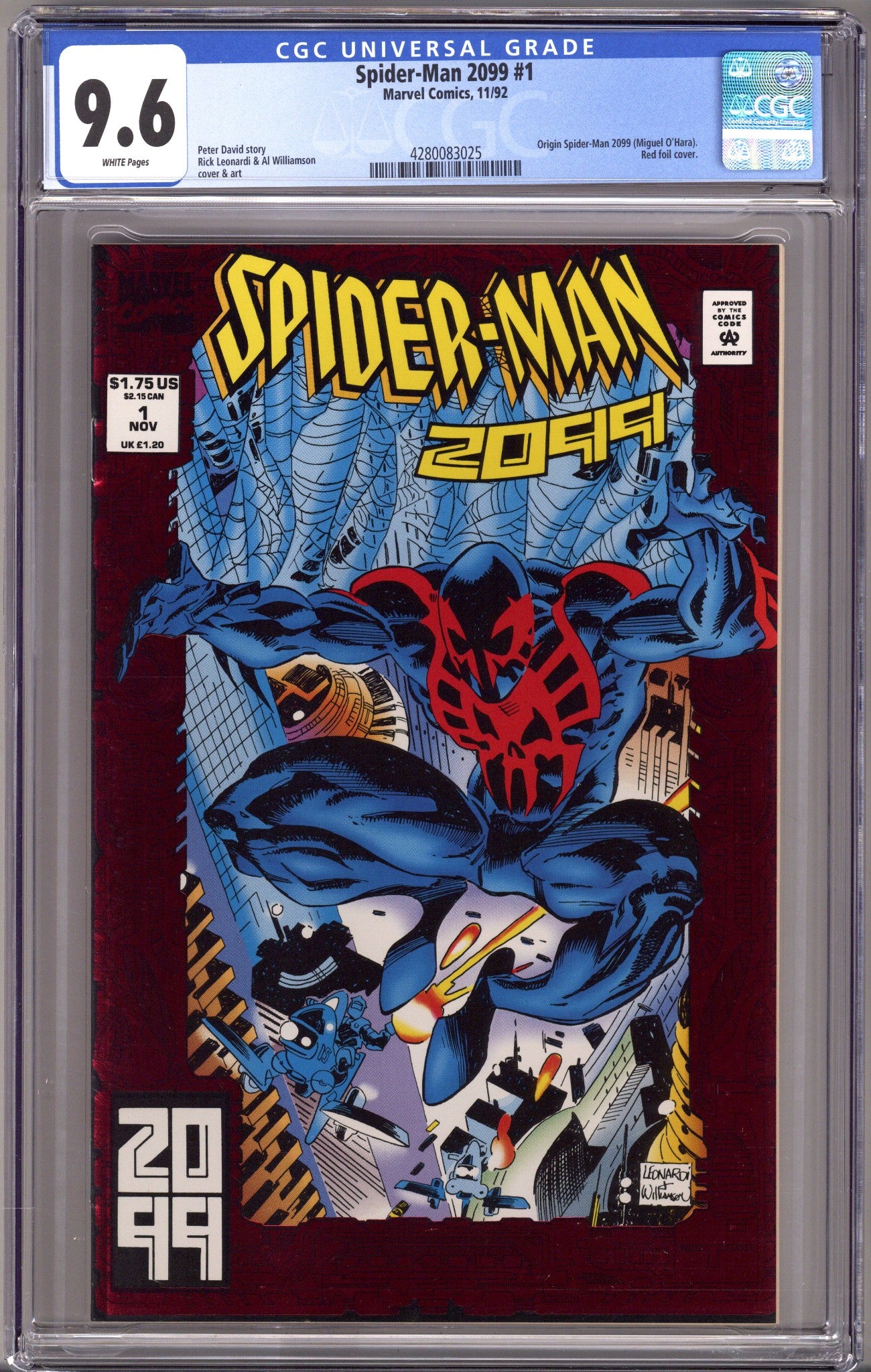 Spider-Man 2099 Vol 1 1 CGC 9.6 (NM+) (1992) 