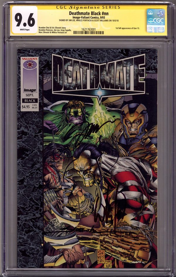 Deathmate Black CGC 9.6 (NM+) (1993) Signed x3 Cover Jim Lee, Portacio & Williams