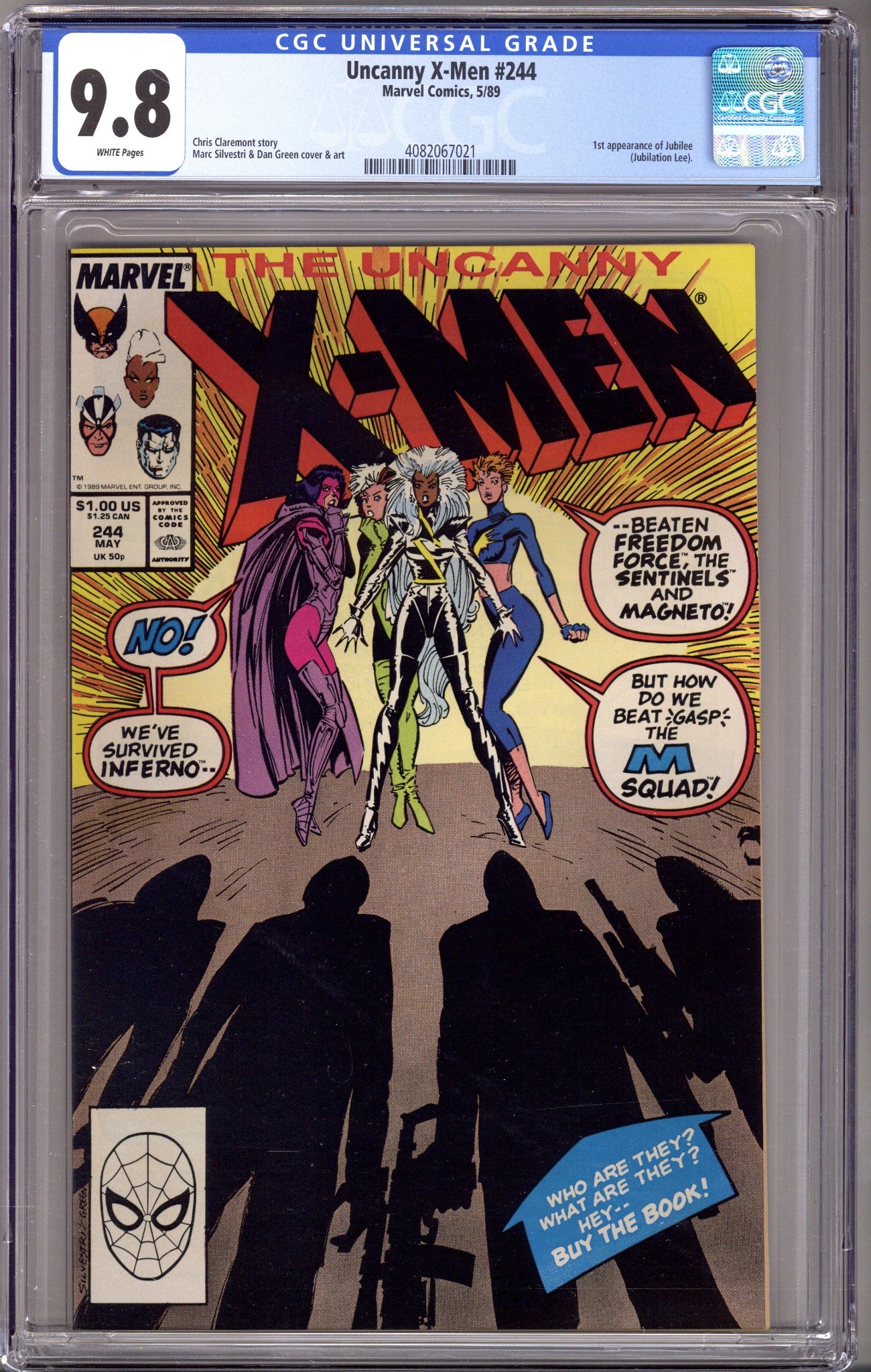 The Uncanny X-Men Vol 1 244 CGC 9.8 (NM/M) (1989) 