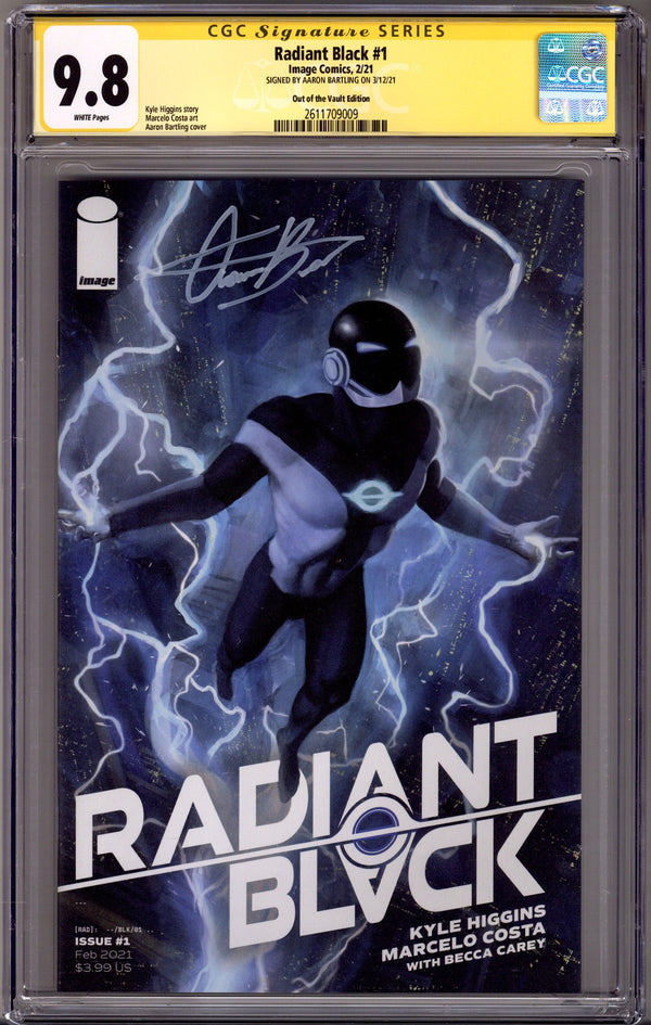 Radiant Black 1 CGC 9.8 (NM/M) (2021) Bartling Exclusive Variant Signed x1 Cover Aaron Bartling