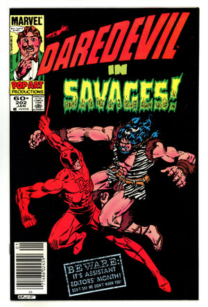 Daredevil Vol 1 202 High Grade (1984) Newsstand 