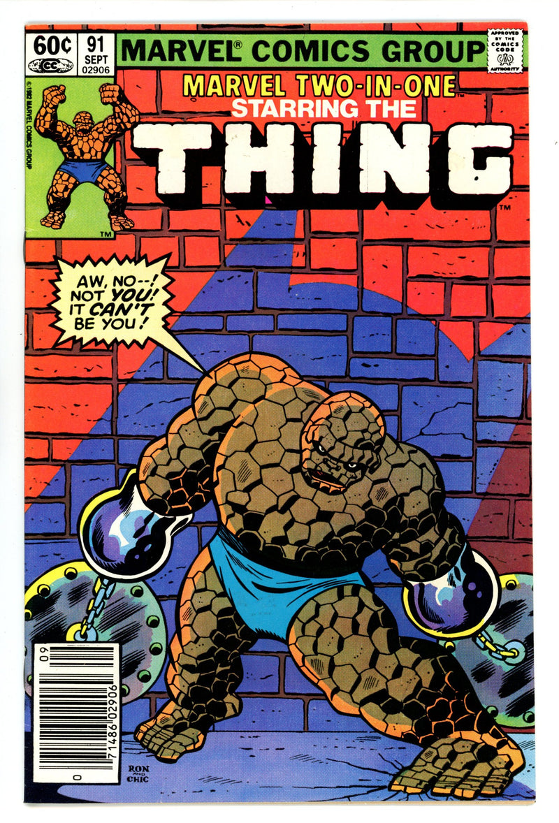 Marvel Two-in-One Vol 1 91 High Grade (1982) Newsstand 