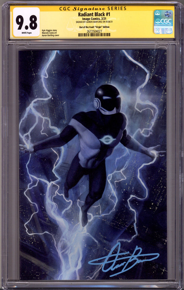 Radiant Black 1 CGC 9.8 (NM/M) (2021) Bartling Virgin Exclusive Variant Signed x1 Cover Aaron Bartling