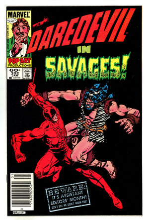 Daredevil Vol 1 202 NM- (9.2) (1984) Newsstand 