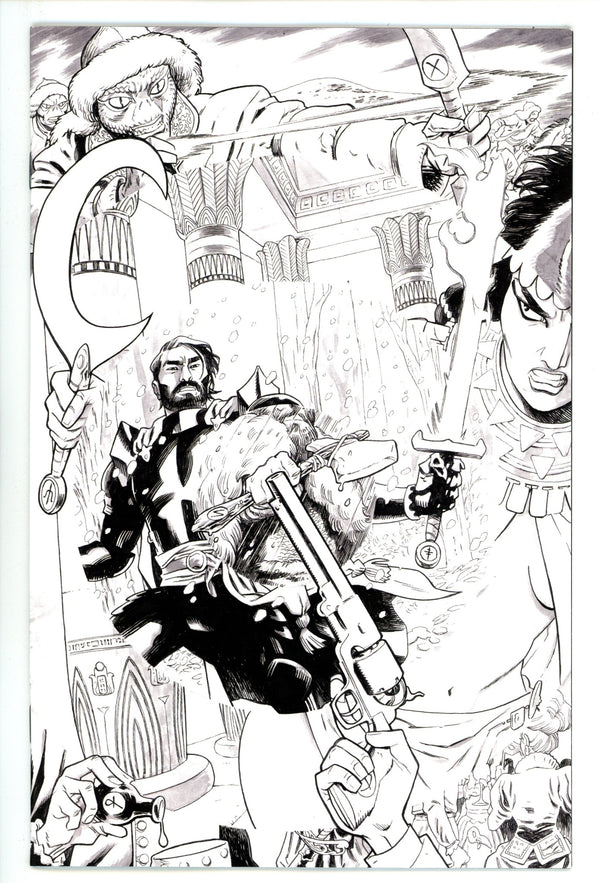 Sixth Gun Battle For The Six 1 Hurtt B&W Incentive NM- (2025)