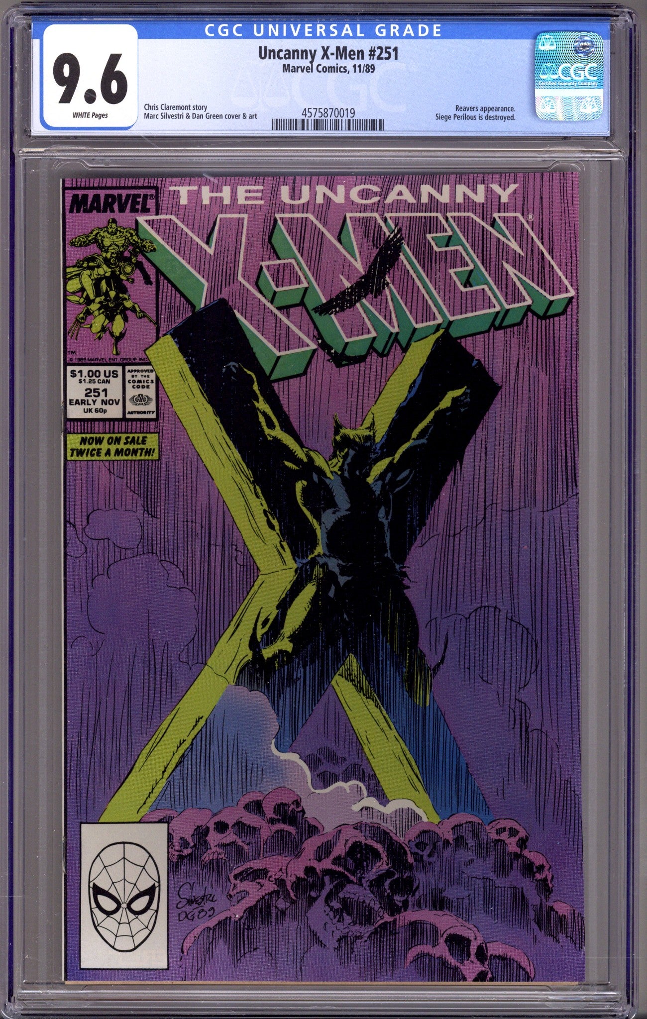 The Uncanny X-Men Vol 1 251 CGC 9.6 (NM+) (1989) 