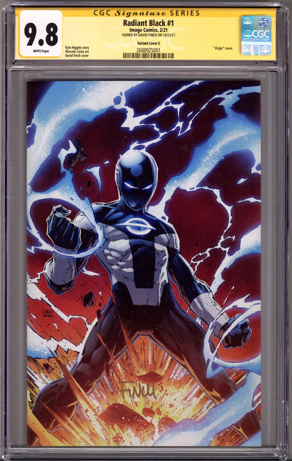 Radiant Black 1 CGC 9.8 (NM/M) (2021) Finch Virgin Incentive Variant Signed x1 Cover David Finch
