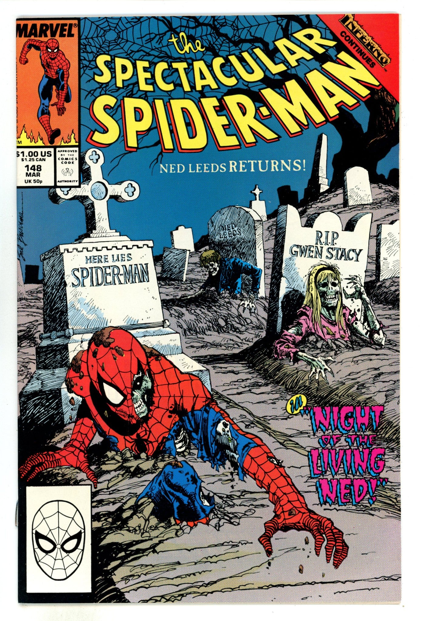 The Spectacular Spider-Man Vol 1 148 VF+ (8.5) (1989) 
