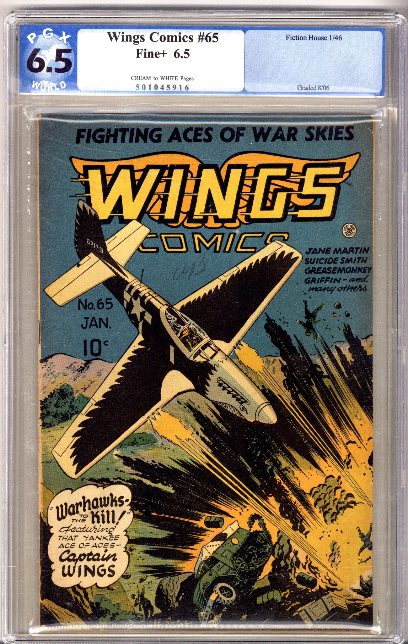 Wings Comics 65 PGX 6.5 (1946)