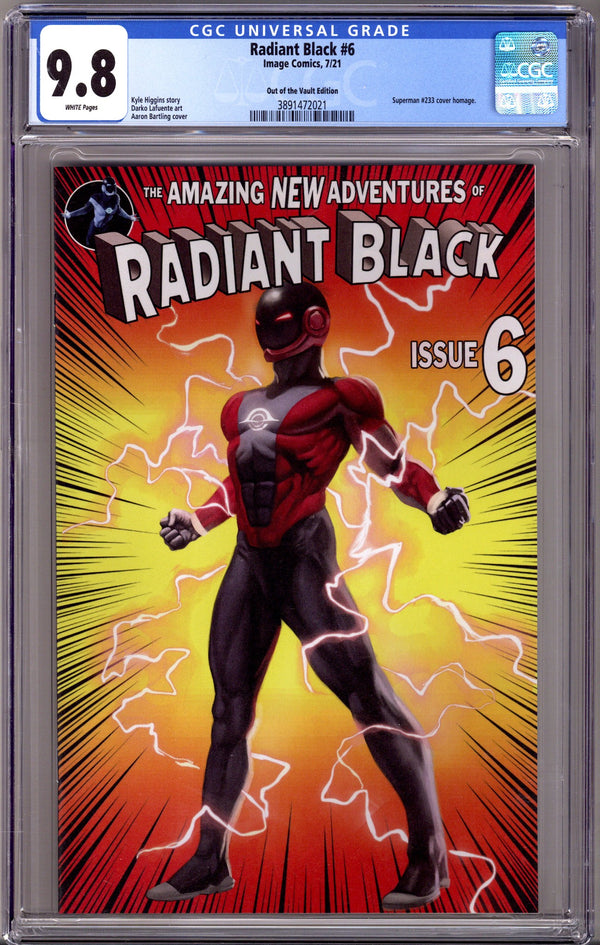 Radiant Black 6 CGC 9.8 (NM/M) (2021) Bartling Homage Exclusive Variant