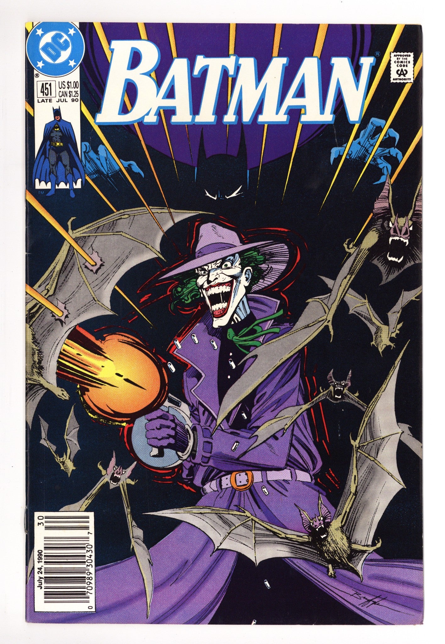 Batman Vol 1 451 Mid Grade (1990) Newsstand 