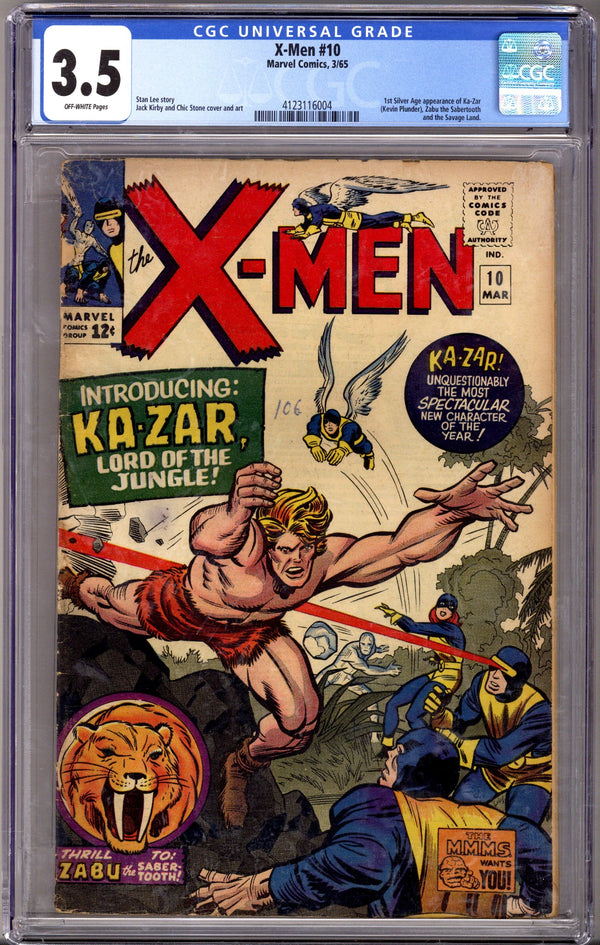The X-Men Vol 1 10 CGC 3.5 (1965)