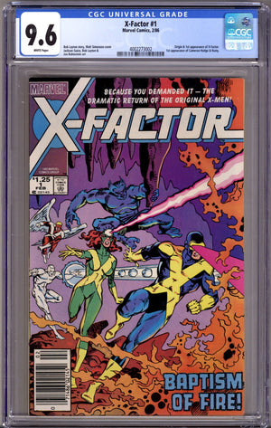 X-Factor Vol 1 1 CGC 9.6 (NM+) (1986) Newsstand