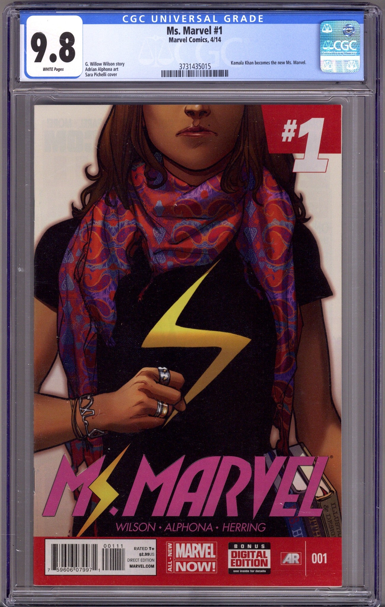 Ms. Marvel Vol 3 1 CGC 9.8 (NM/M)   (2014)        