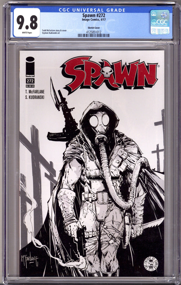 Spawn 272 CGC 9.8 (NM/M) (2017) Kudranski Sketch Variant