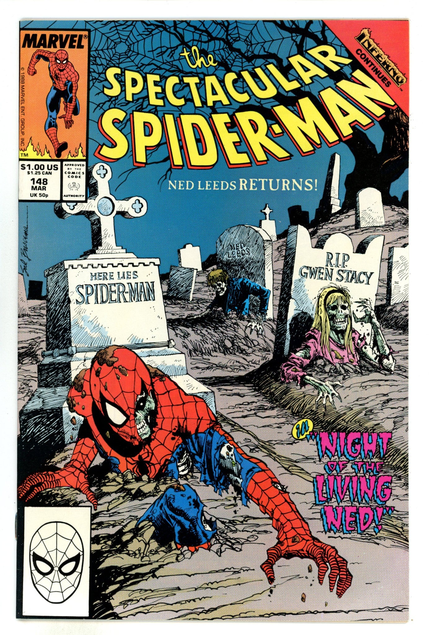 The Spectacular Spider-Man Vol 1 148 NM- (9.2) (1989) 