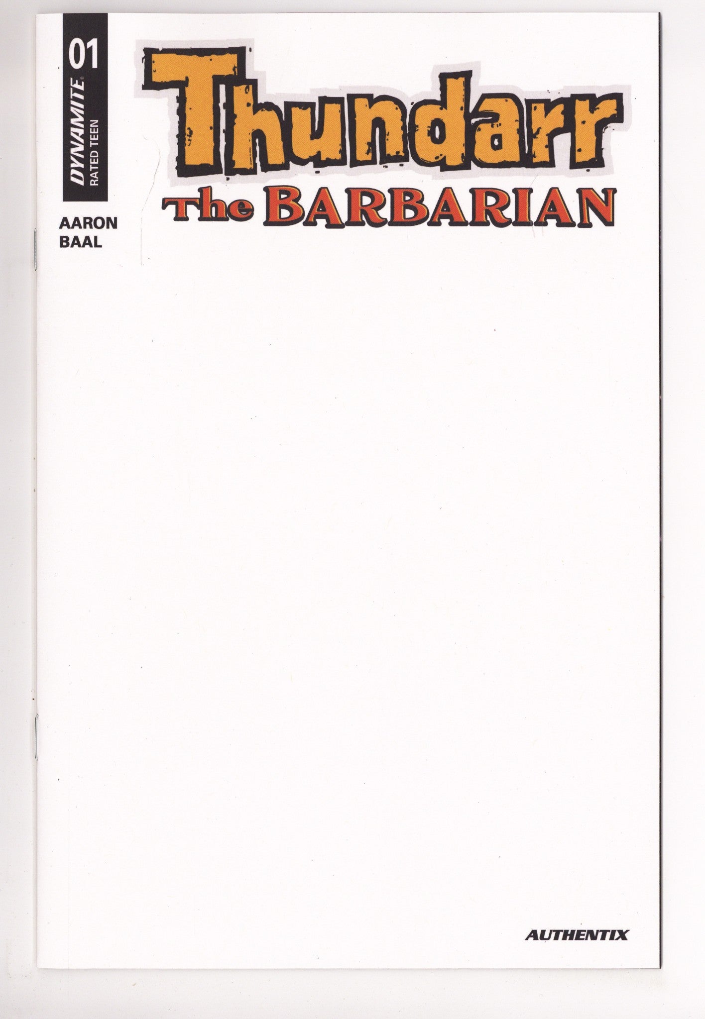 Thundarr The Barbarian 1 Blank Variant (2026)