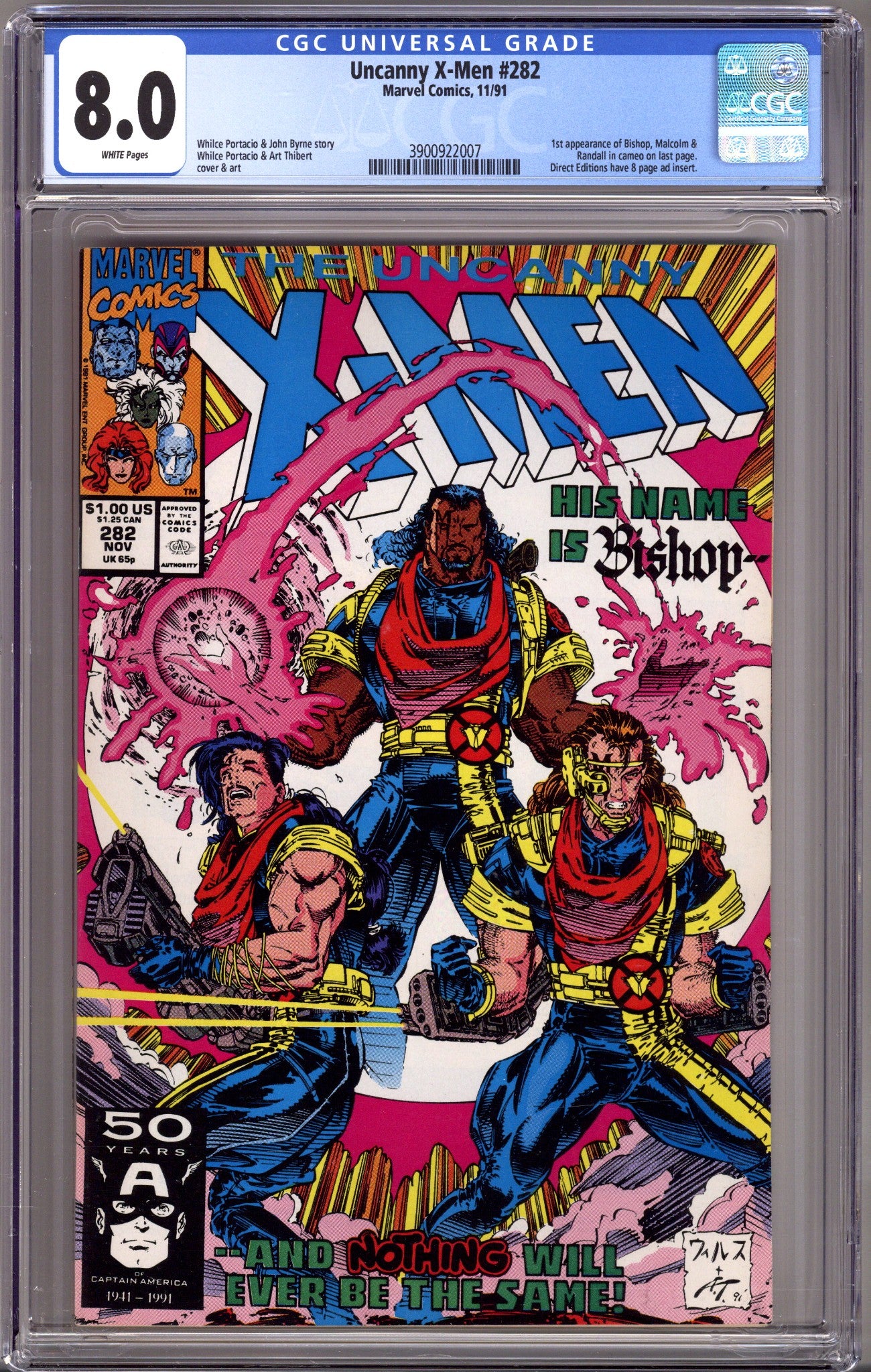 The Uncanny X-Men Vol 1 282 CGC 8.0 (VF) (1991) 
