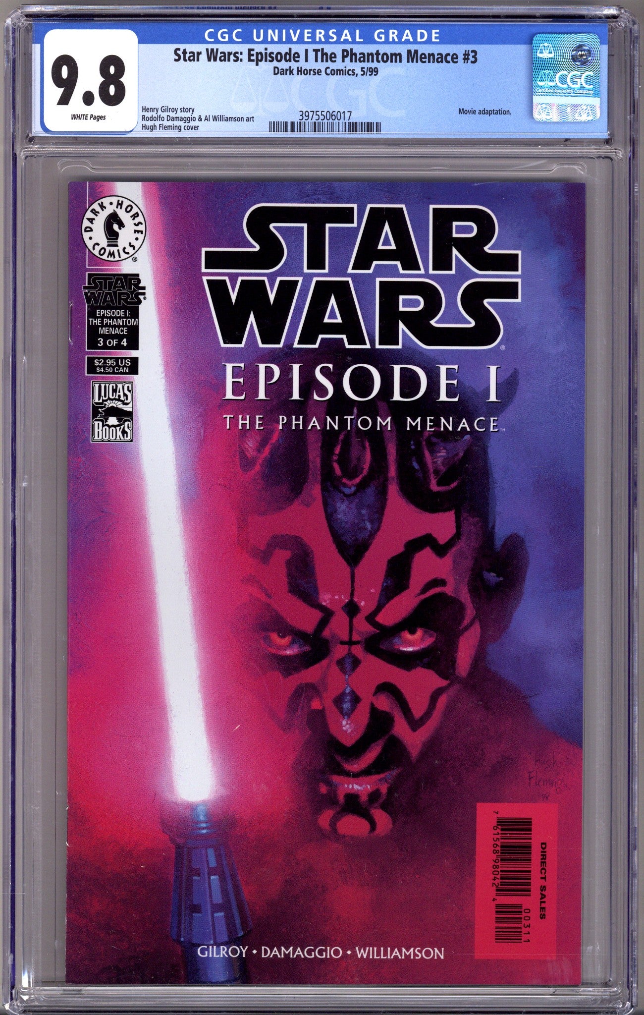Star Wars: Episode I The Phantom Menace 3 CGC 9.8 (NM/M) (1999) 