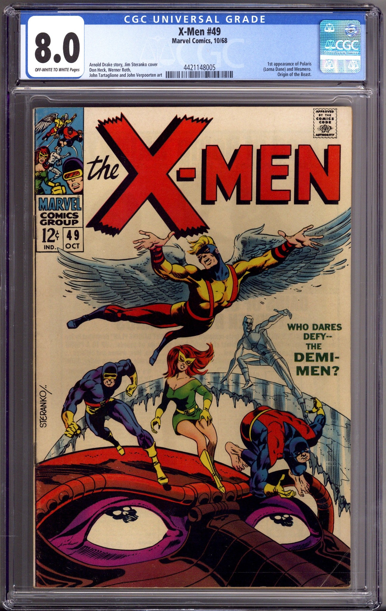 The X-Men Vol 1 49 CGC 8.0 (VF) (1968) 