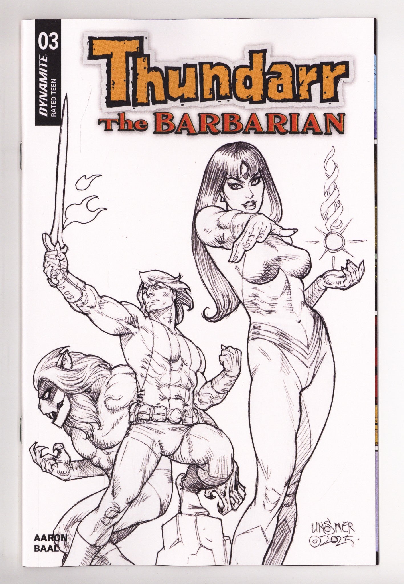 Thundarr The Barbarian  3 Linsner  B&W Variant   (2026)