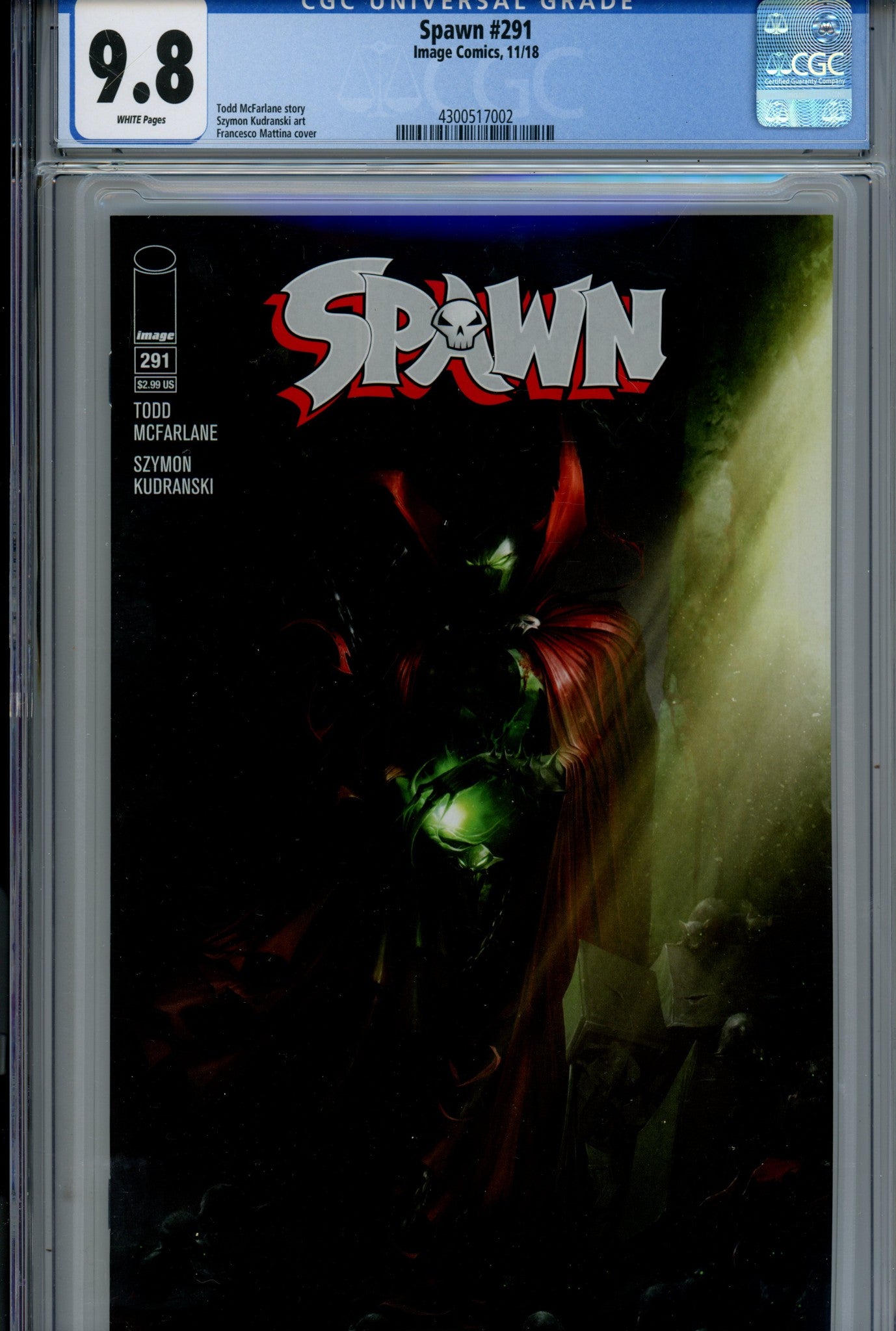 Spawn 291 CGC 9.8 (NM/M) (2018) 