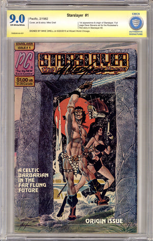 Starslayer Vol 1 1 CBCS 9.0 (VF/NM) (1982) Signed x1 Cover Mike Grell